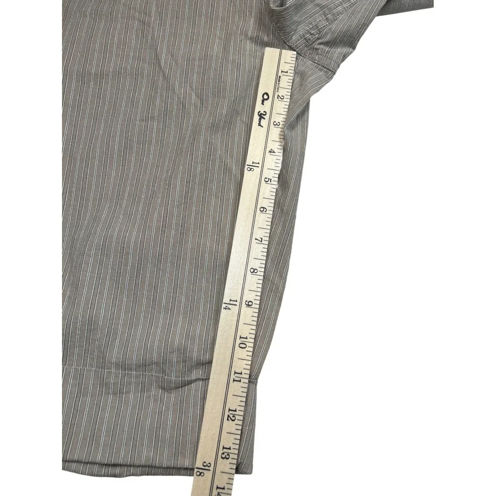 ana A New‎ Approach Tan Pinstripe Bermuda Shorts Womens 16 Cuffed Stretch Cotton